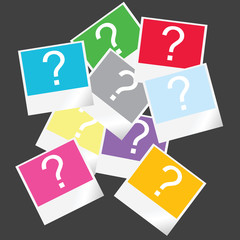 Colored polaroid frames