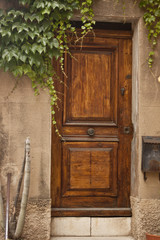 dark brown old door from a house