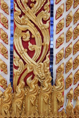art on pillar of Wat Nong Tum Boa Yai, Borabue, Mahasarakam