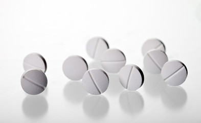 Pills isolated on a white background