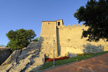 Castillo La Rocca or Guaita in the capital city of San Marino