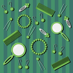 background with hair care objects