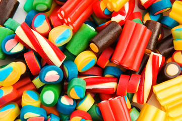 Background made of colourful sweets
