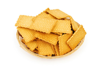 Tasty cookies isolated on the white background