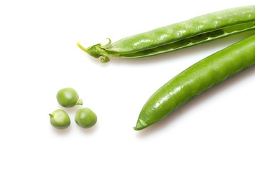 peas isolated on white