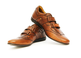 Male shoes isolated on the white background