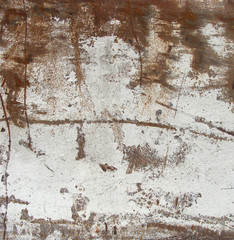 large slate of white rusted metal