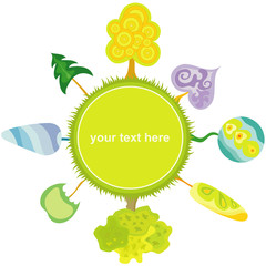 Set of creative and unusual trees