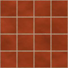 Seamless red (brick like) square tiles texture