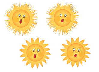 surprised and angry sun