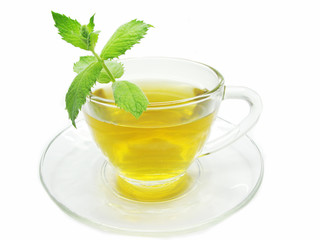 cup of tea with mint