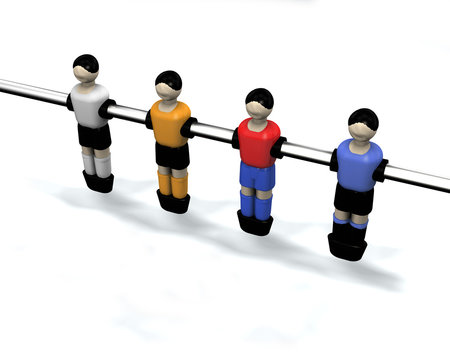 Football world cup 2010 3D team illustration