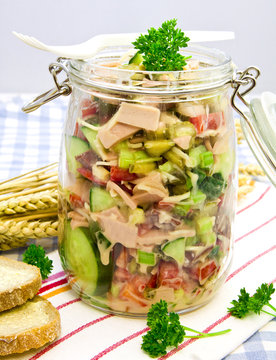 Salat im EInmachglas