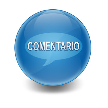 Esfera brillante con texto "COMENTARIO"