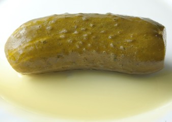 juicy gherkin with brine