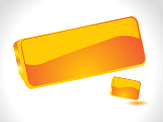 abstract 3d glossy orange icon