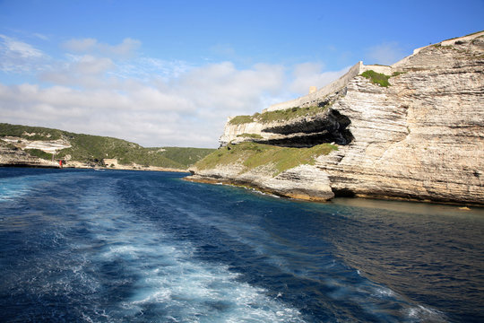 Sea route from Corsica, Bonifacio to Sardinia