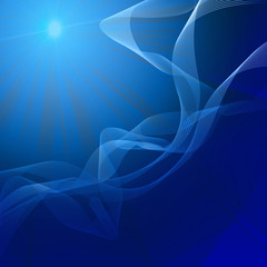Abstract blue background is from different lines