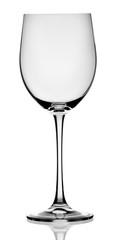 Empty glass on white background.
