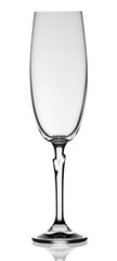 Empty glass on white background.
