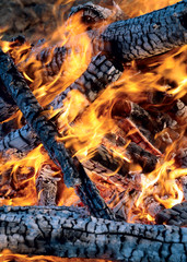 Inside the campfire