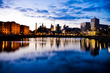 Liverpool skyline at night