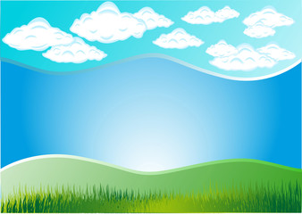 Fototapeta na wymiar cloud grass