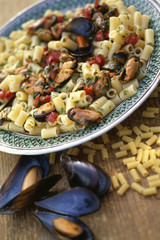 pâtes aux moules 