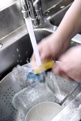 plonge dans un restaurant