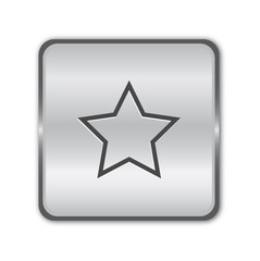 Chrome star button vector