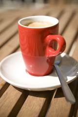 tasse de café en terrase