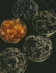 assortiment de caviars