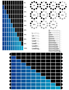 Set of Website Progress Bars