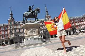 Keuken foto achterwand Madrid Madrid toeristische spanje vlag