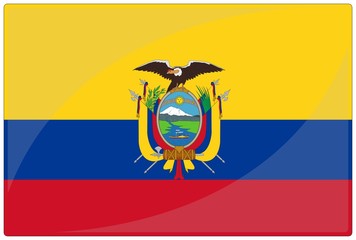Naklejka premium drapeau equateur ecuador flag
