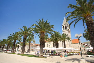Naklejka premium Promenade in Trogir, Croatia