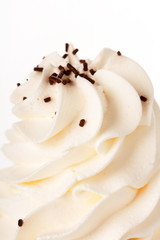 whipped cream with chocolate