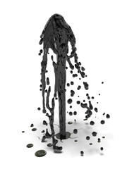 Fontana di petrolio dal terreno