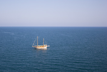 boat at an open sea