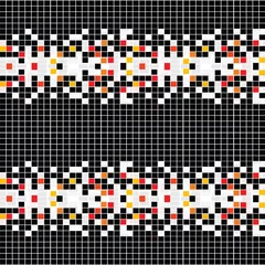 Brushed aluminium prints Pixel Abstract pattern with mosaic