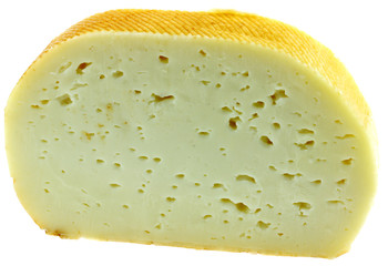 tranche de fromage, fond blanc