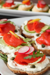 Smoked salmon appetizers