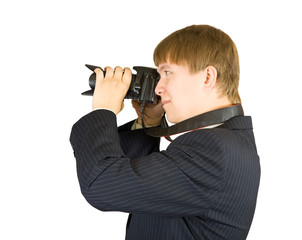 businessman with camera