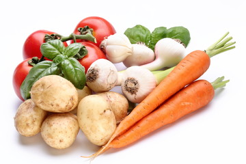 Group of fresh vegetables