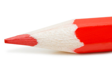 Obraz premium Red pencil isolated on white background