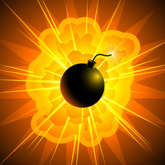 Exploding bomb