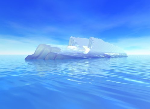Eisscholle, Eisberg, Meer, Ozean , 3d, Klimawandel, Polareis