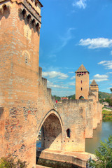 Fototapeta na wymiar Valentré Most w Cahors