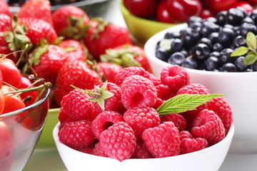 Summer wealth. Variety of berries.