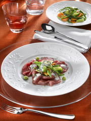 carpaccio de boeuf au roquefort